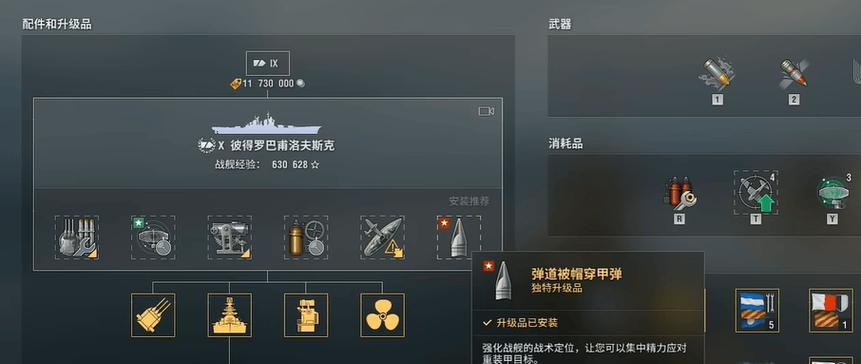 战舰世界中消耗品如何查看介绍？