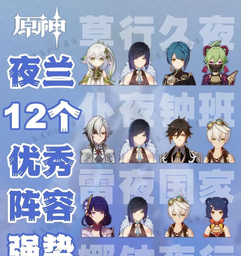 原神夜兰行秋配队攻略（详解夜兰行秋如何搭配出最强阵容）